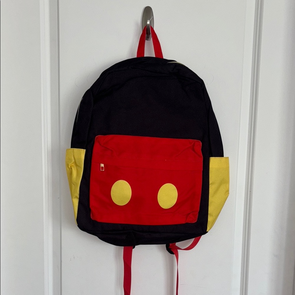 Mickey Inspired Kids Backpack - Black, Red, and Yellow